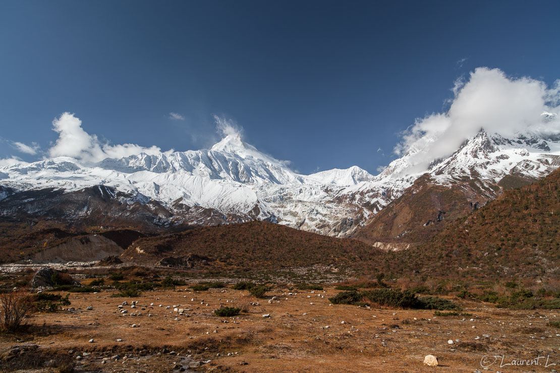 En quittant Sama Gompa  |  1/60 s à f/9,0 - 100 ISO - 21 mm  |  31/10/2013 - 08:37  |  28°36'5" N 84°38'26" E  |  3579 m