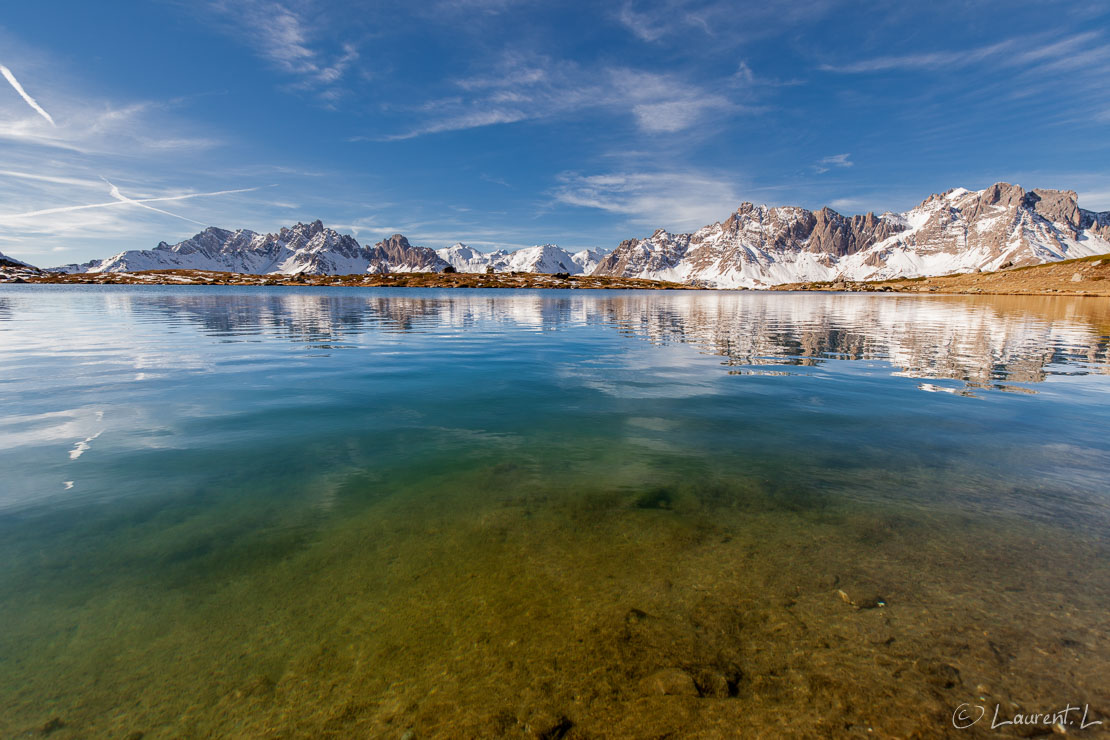 Lac Laramon  |  1/160 s à f/7,1 - 100 ISO - 15 mm  |  28/10/2016 - 10:55  |  45°2'58" N 6°33'20" E  |  2415 m